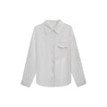100% Linen Button Down Shirt for Women, Old Money High Waist Linen Blouse with Pocket, Breathable Summer Casual Shirt