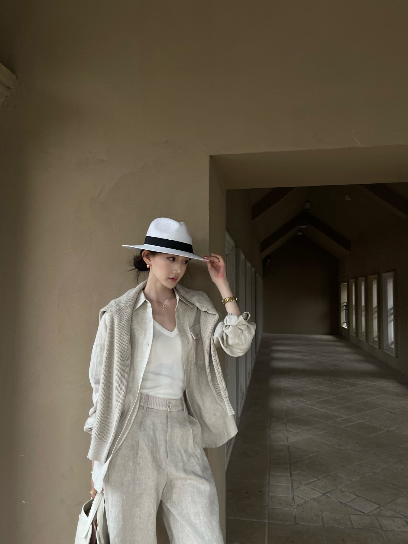 100% Linen Button Down Shirt for Women, Old Money High Waist Linen Blouse with Pocket, Breathable Summer Casual Shirt