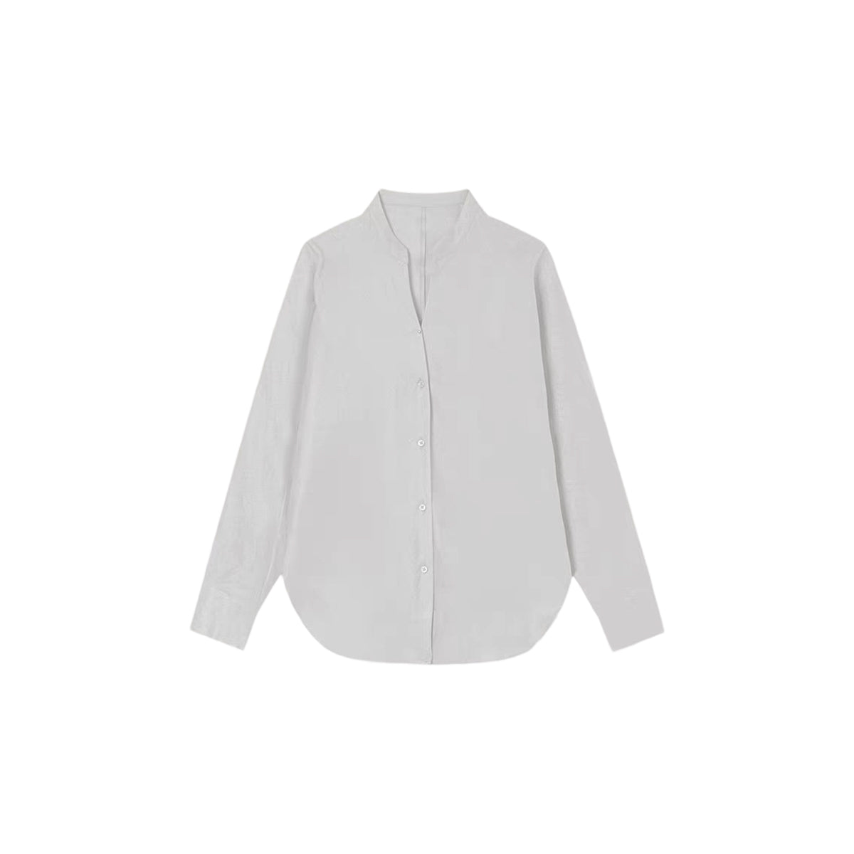 100% Pure Linen Stand Collar Shirt for Women | Relaxed Fit Breathable Long Sleeve Summer Casual Top