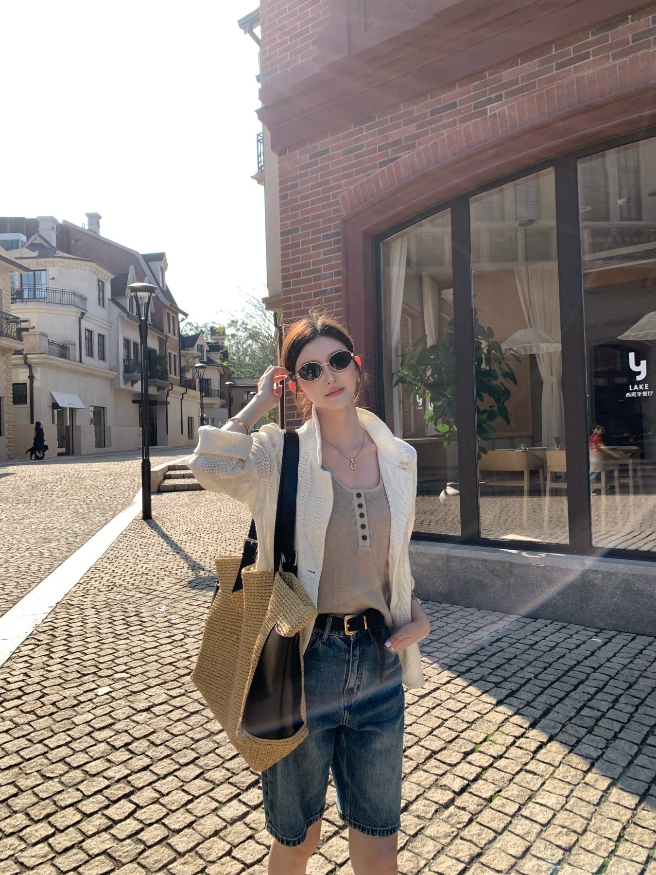 100% Cotton Waffle Blazer for Women | Old Money Style Oversized Casual Blazer