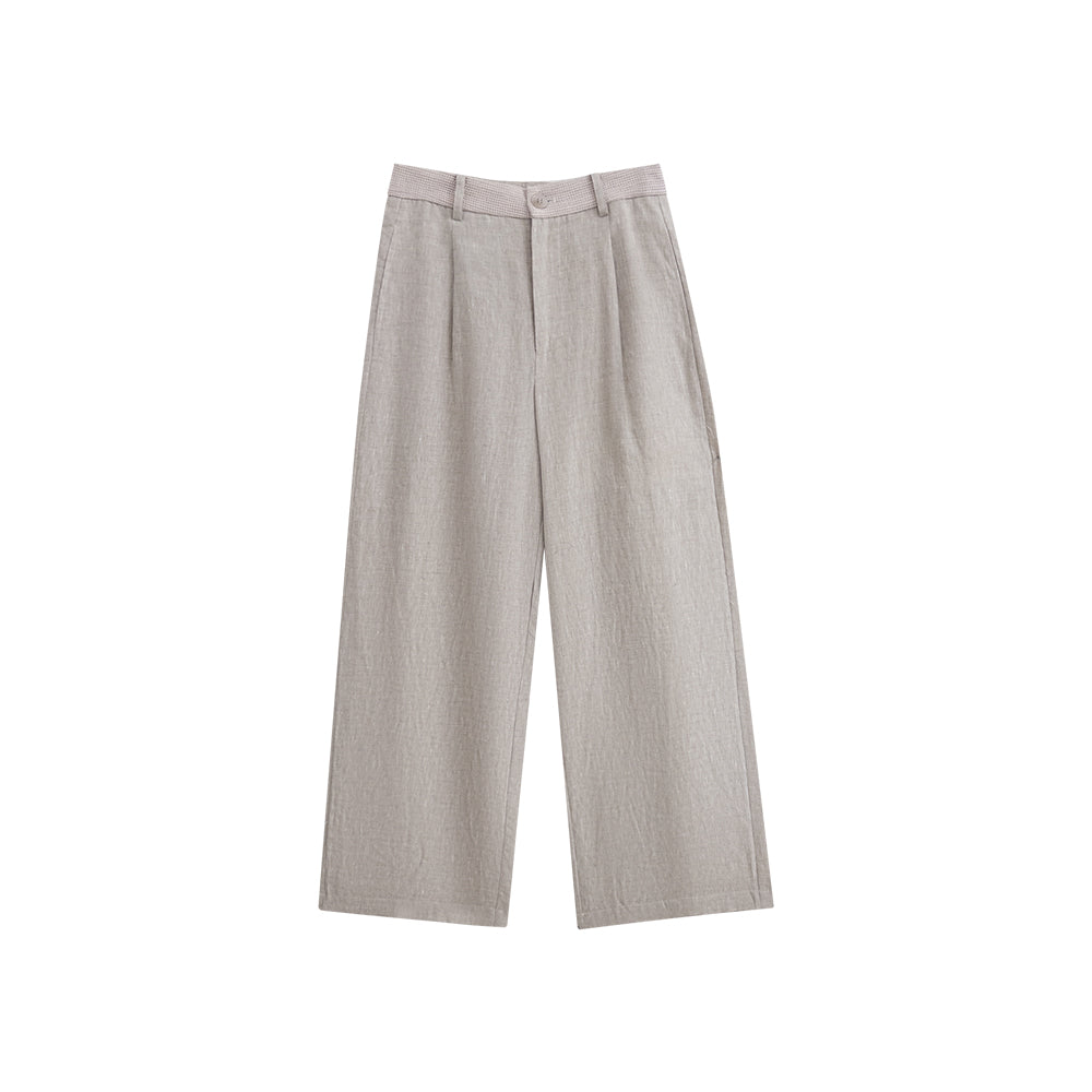 Premium Linen High Waist Wide Leg Pants, Timeless Quiet Luxury Flowy Trousers, Breathable Summer Pants for Women