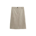 Quiet Luxury 100% Linen Midi Skirt | High Waist Old Money A-Line Skirt