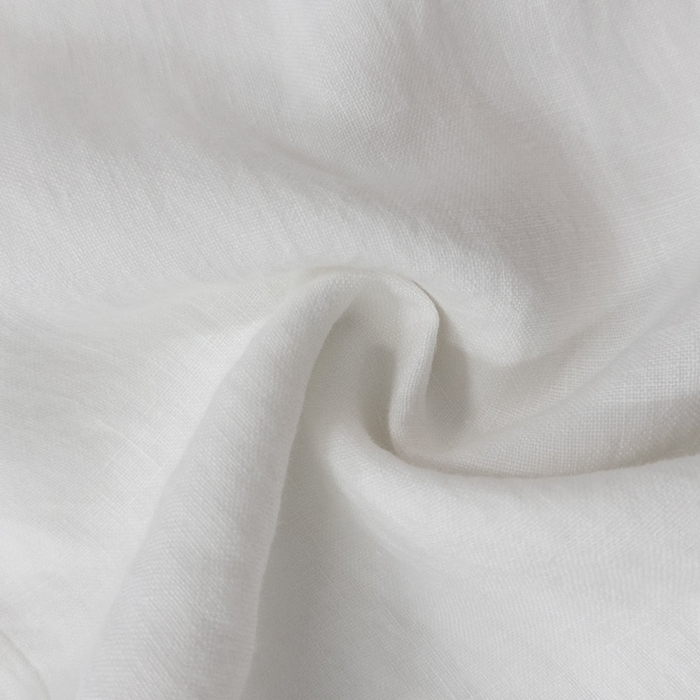 100% White Linen Wide Leg Pants for Women, Old Money High Waist Drawstring Trousers, Breathable Summer Casual Linen Pants