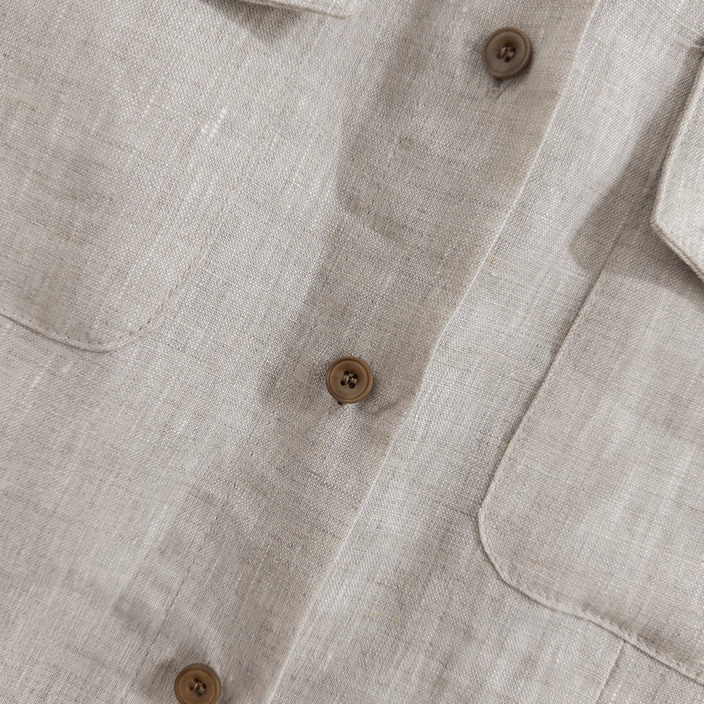 Breathable 100% Linen Cinched Waist Shirt | Old Money Office Blouse
